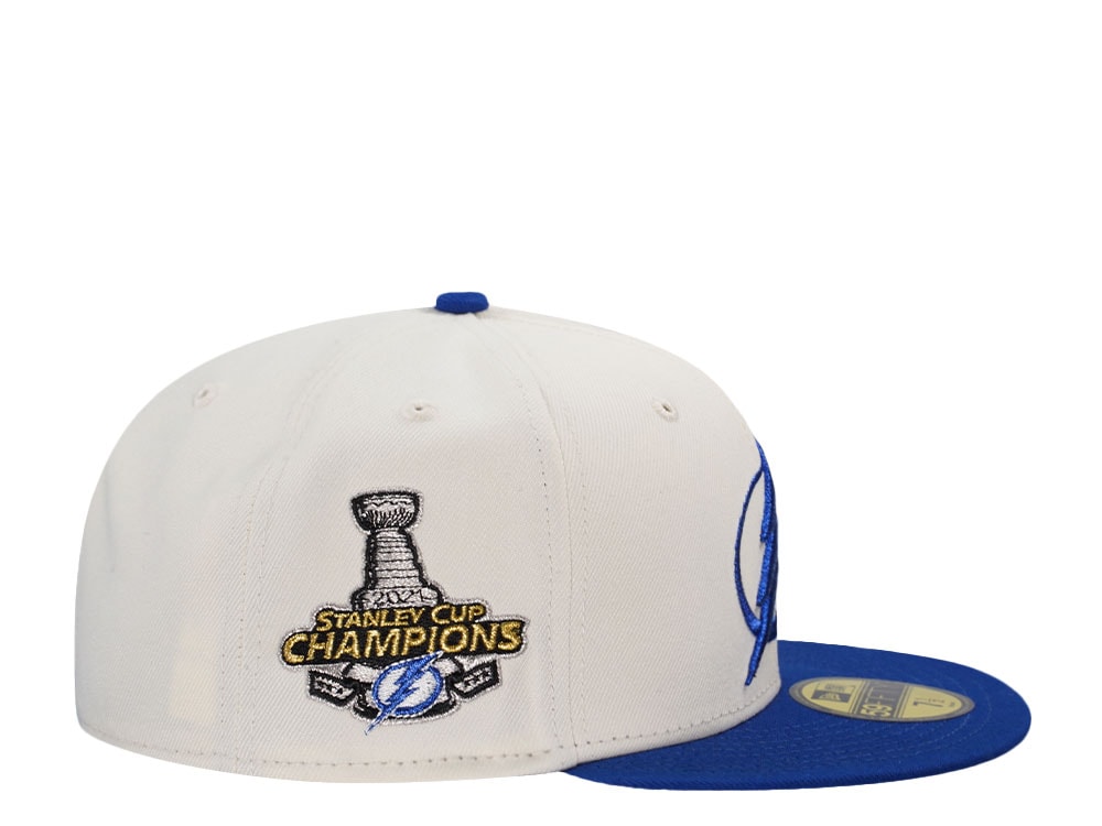 New Era Tampa Bay Lightning Stanley Cup Champions 2021 Chrome Two Tone Edition 59Fifty Fitted Gorra
