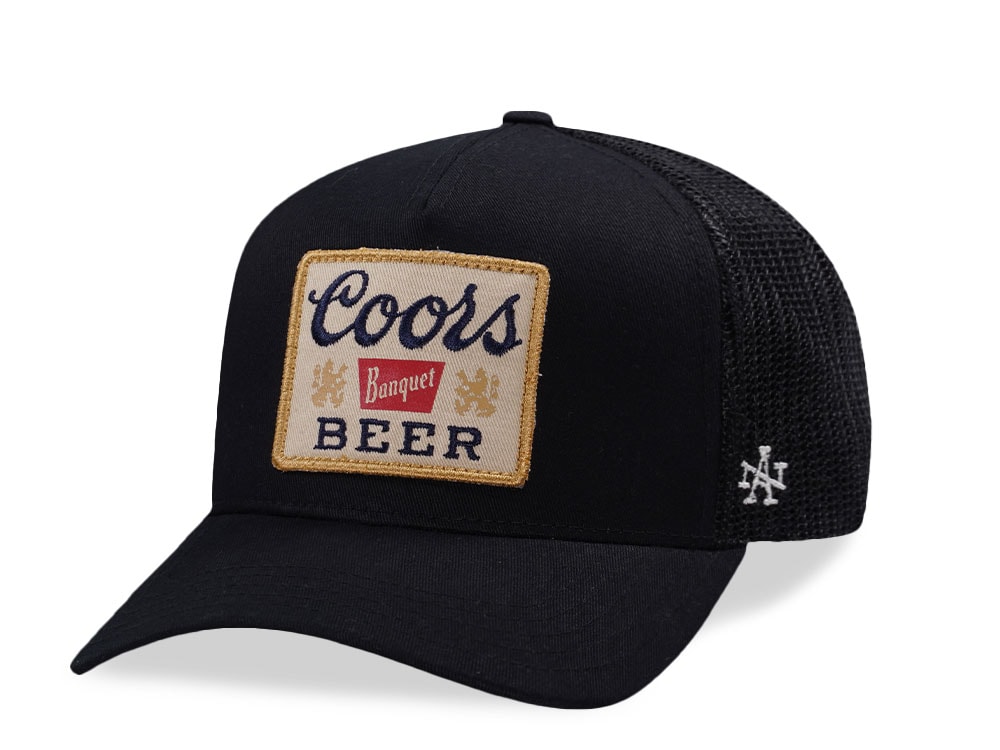 American Needle Coors Beer Black Valin Edition Trucker Snapback Gorra