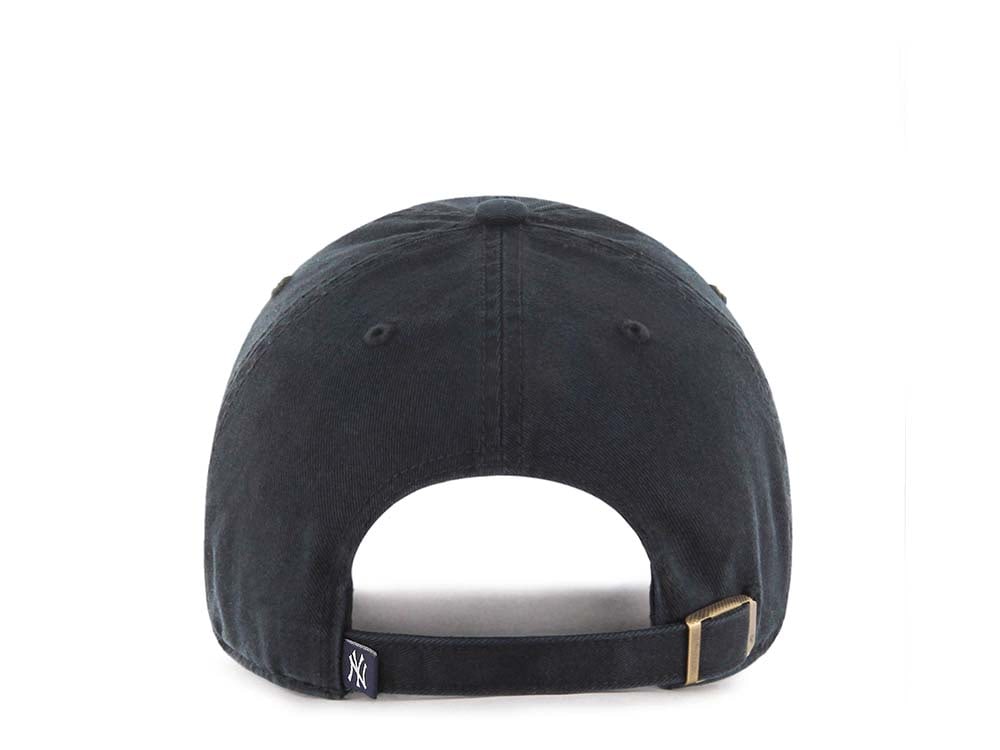 47Brand New York Yankees Clean Up All Black Strapback Gorra