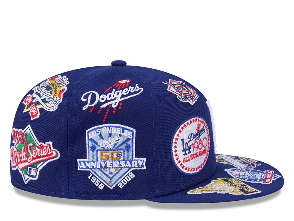 New Era Los Angeles Dodgers All Over Blue Edition 59Fifty Fitted Gorra