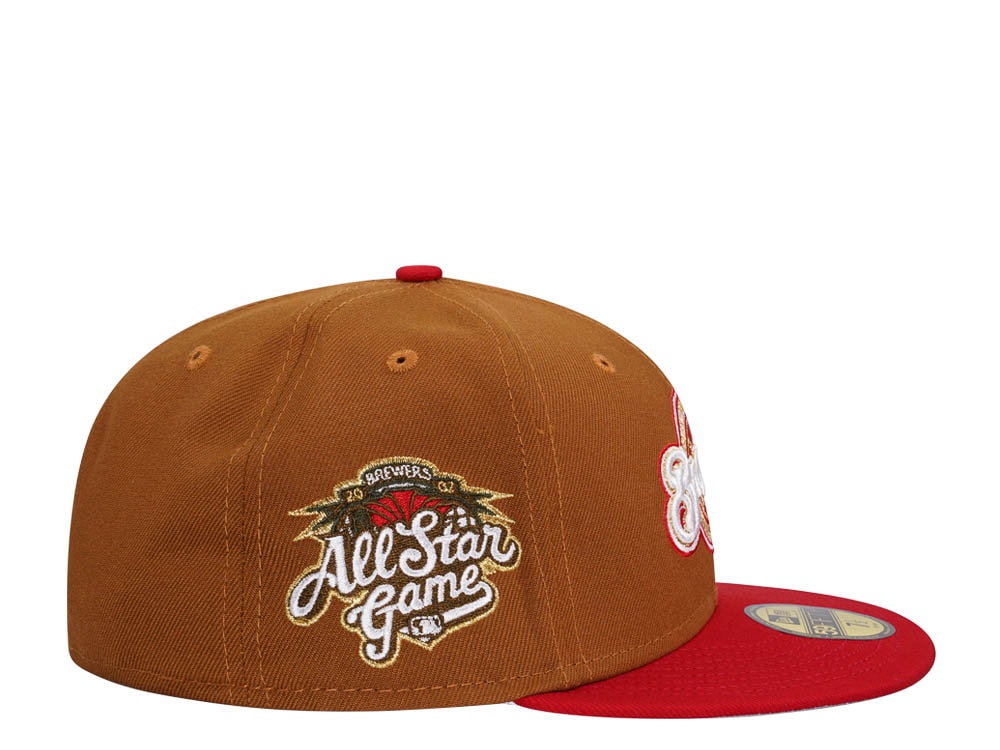 New Era Milwaukee Brewers All Star Game 2002 Malty Red Two Tone Edition 59Fifty Fitted Gorra