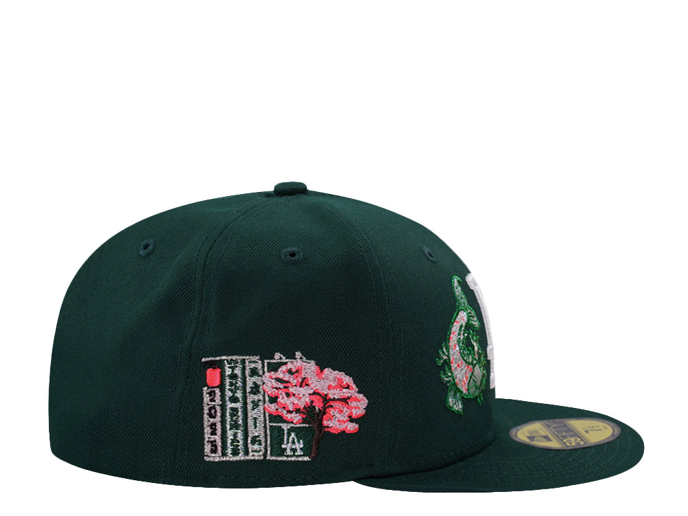 New Era Los Angeles Dodgers Tokyo Series Koi Dark Green Prime Edition 59Fifty Fitted Gorra