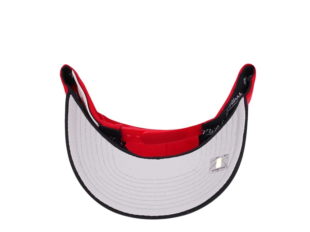 Mitchell & Ness Chicago Bulls Team Two Tone Red Line Solid Flex Snapback Gorra