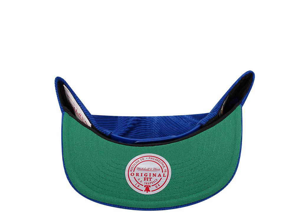 Mitchell & Ness Hartford Whalers Blue Cord Vintage Snapback Gorra