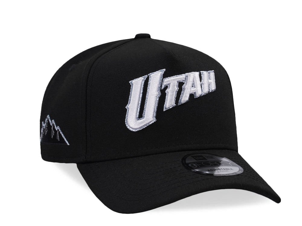 New Era Utah Jazz Black Prime Edition 9Forty A Frame Snapback Gorra