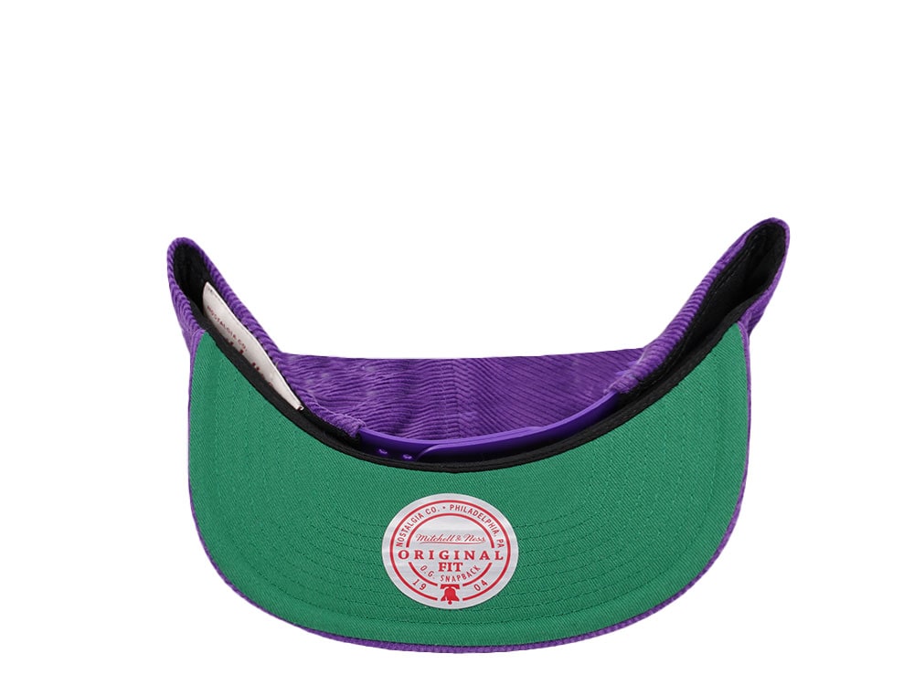 Mitchell & Ness Utah Jazz Purple Cord Hardwood Classic Snapback Gorra
