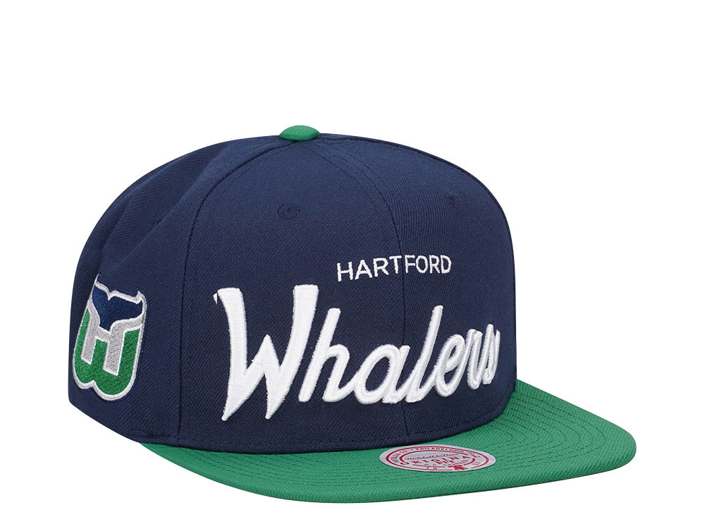 Mitchell & Ness Hartford Whalers Vintage Script Snapback Gorra