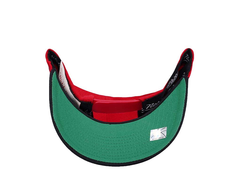 Mitchell & Ness Portland Trail Blazers Team Two Tone 2.0 Hardwood Classic Red Flex Snapback Gorra