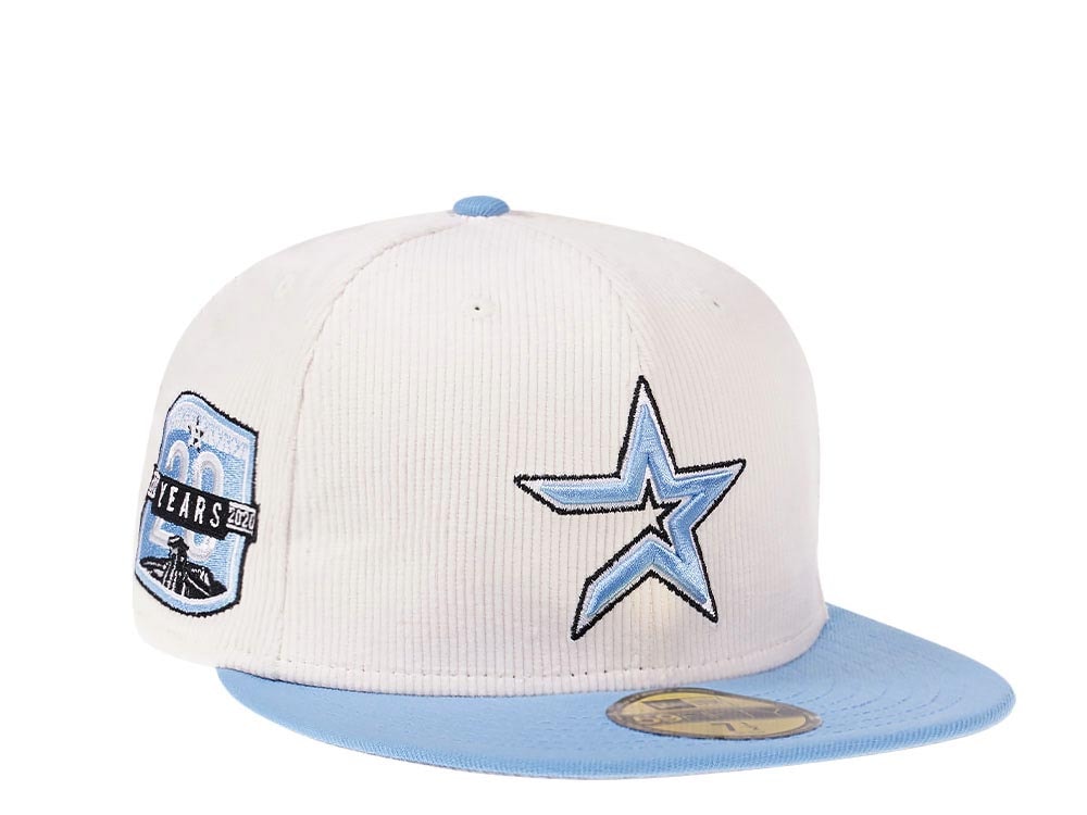New Era Houston Astros 20th Anniversary Creme Corduroy Two Tone Edition 59Fifty Fitted Gorra