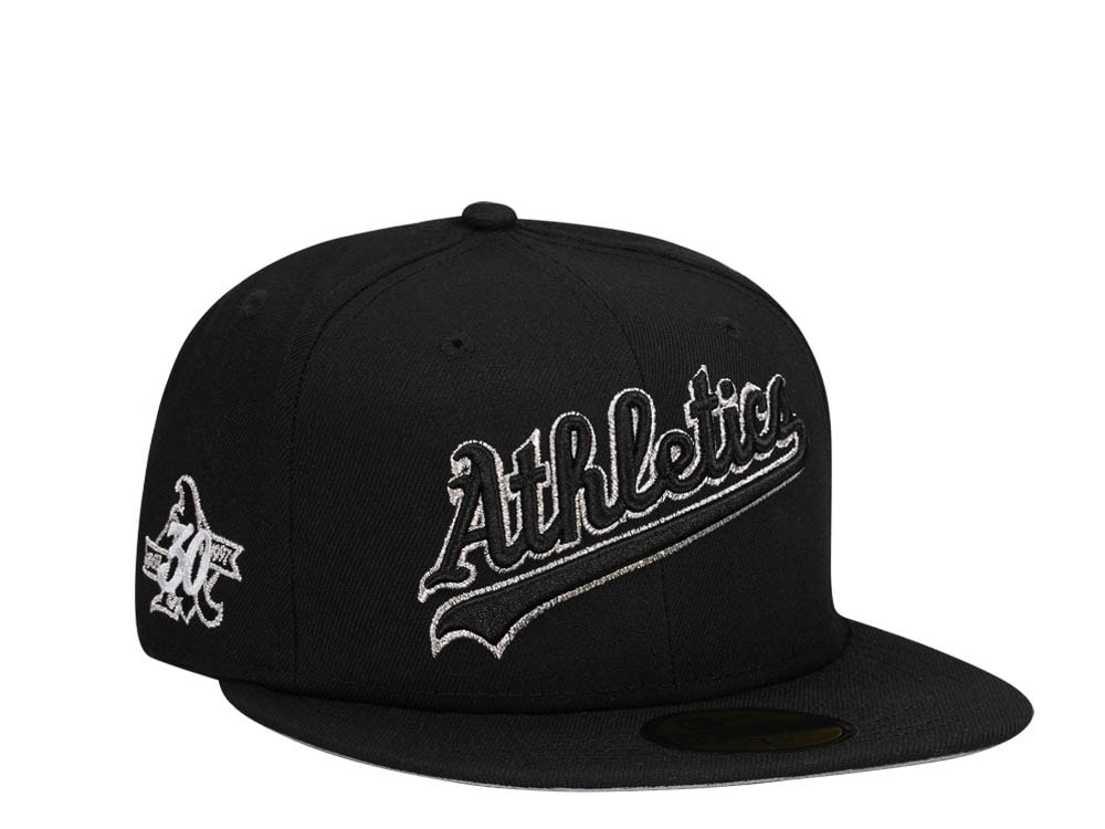 New Era Oakland Athletics 30th Anniversary Black Silver Color Flip Edition 59Fifty Fitted Gorra