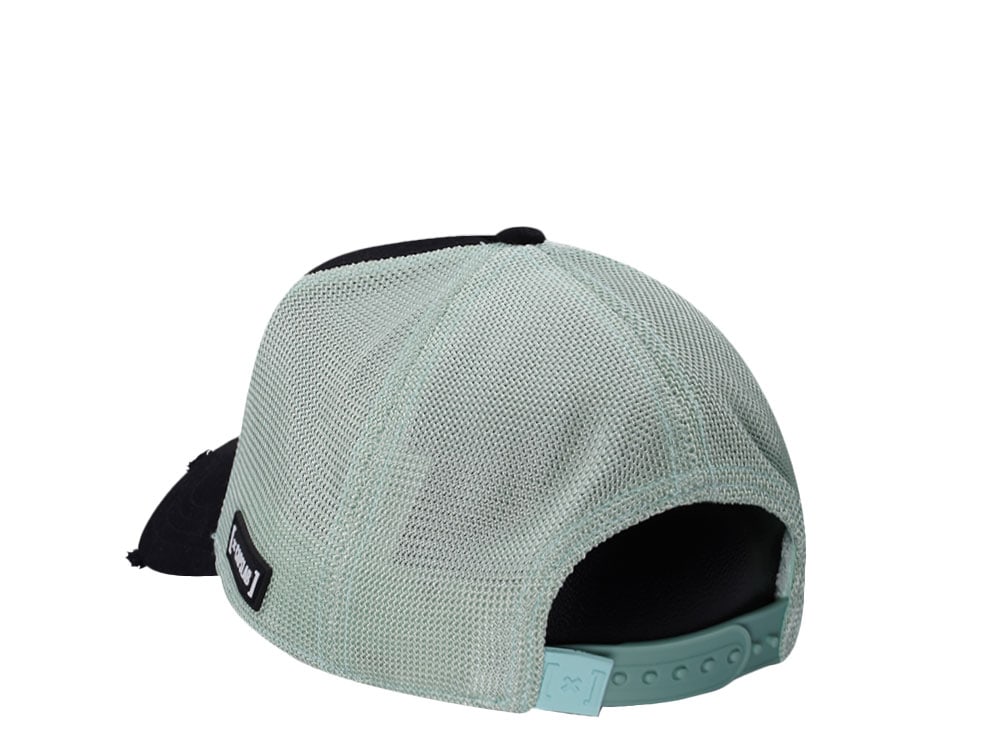 Capslab Lucky Luke Shadow Distressed Black Trucker Snapback Gorra