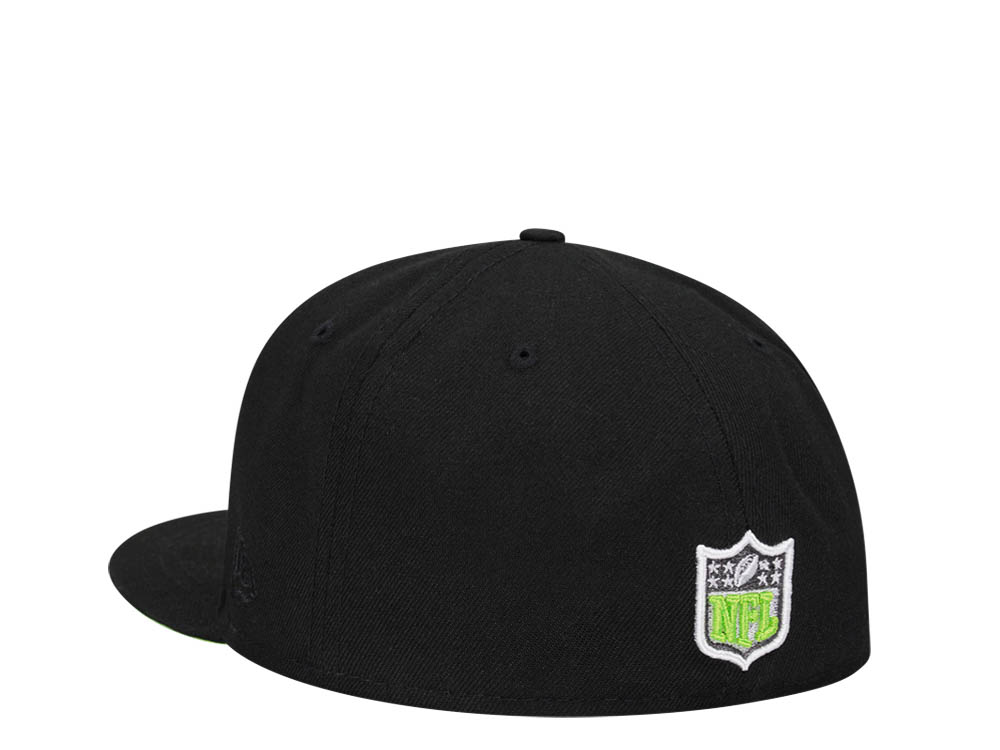 New Era Seattle Seahawks Super Bowl XL Black Neon Edition 59Fifty Fitted Gorra