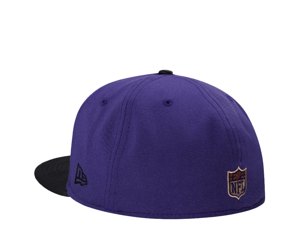 New Era Baltimore Ravens 10th Anniversary Satin Brim Prime Two Tone Edition 59Fifty Fitted Gorra