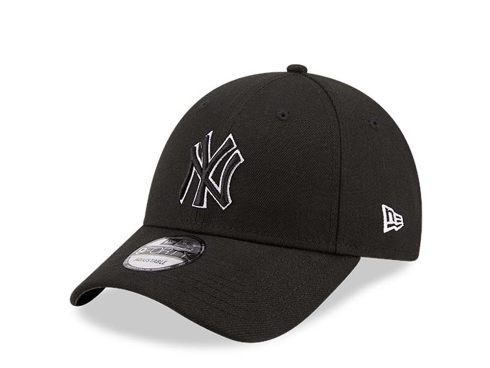 New Era New York Yankees POP Outline Black 9Forty Strapback Gorra