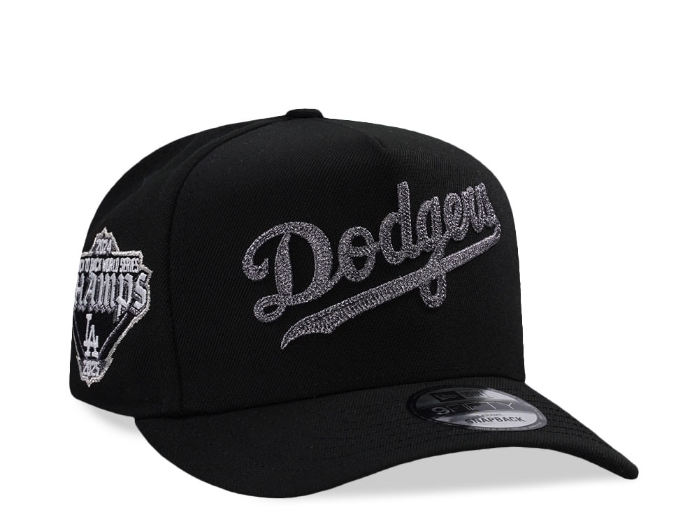 New Era Los Angeles Dodgers Back To Back World Series Champions Black Edition 9Fifty A Frame Snapback Gorra