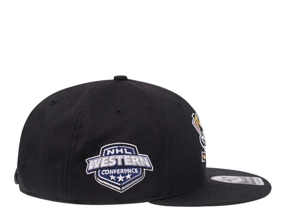 47Brand Anaheim Ducks Black Sure Shot Captain Snapback Gorra
