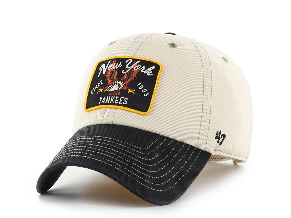 47 Brand New York Yankees Keepsake White Clean Up Strapback Gorra