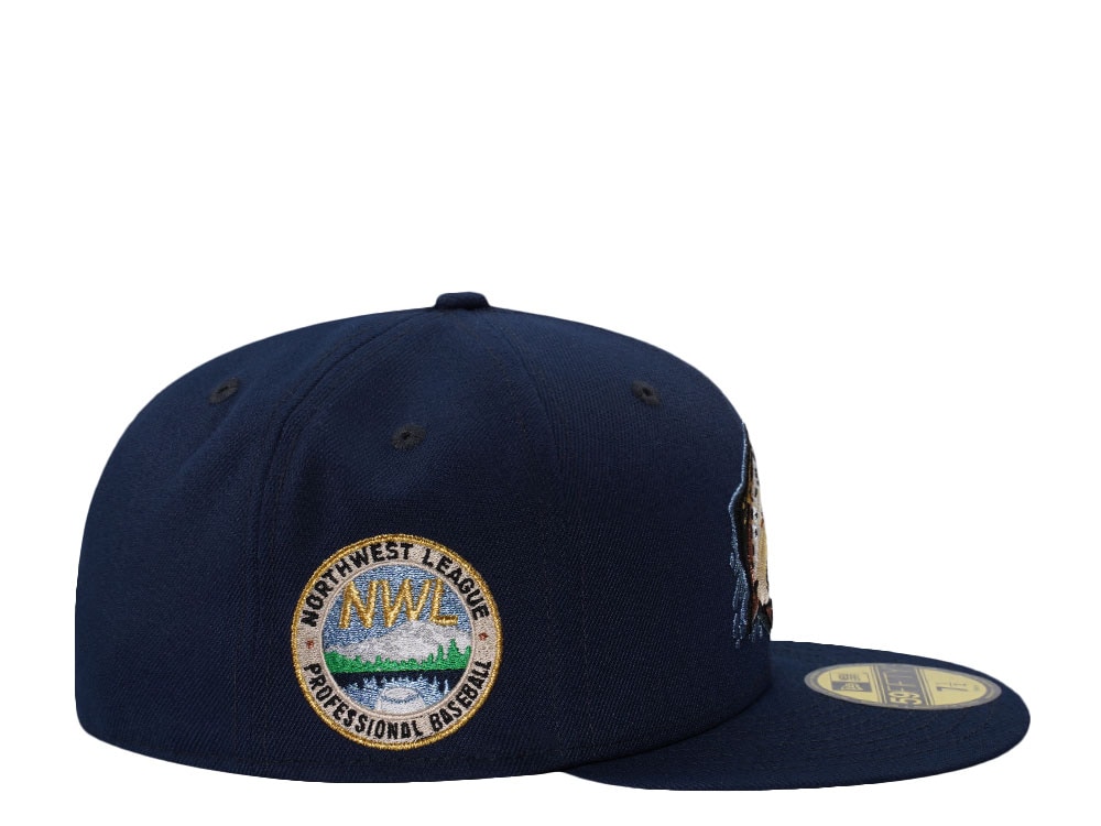 New Era Spokane Indians Ocean Blue Prime Edition 59Fifty Fitted Gorra