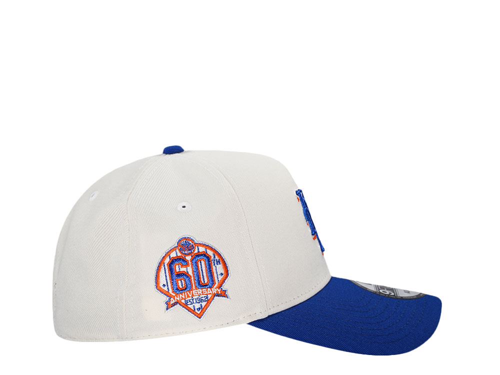 New Era New York Mets 60th Anniversary Chrome Throwback Two Tone Edition 9Forty A Frame Snapback Gorra