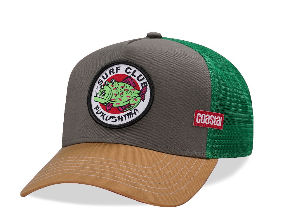 Djinns Fukushima Surf Club Olive Trucker Snapback Gorra