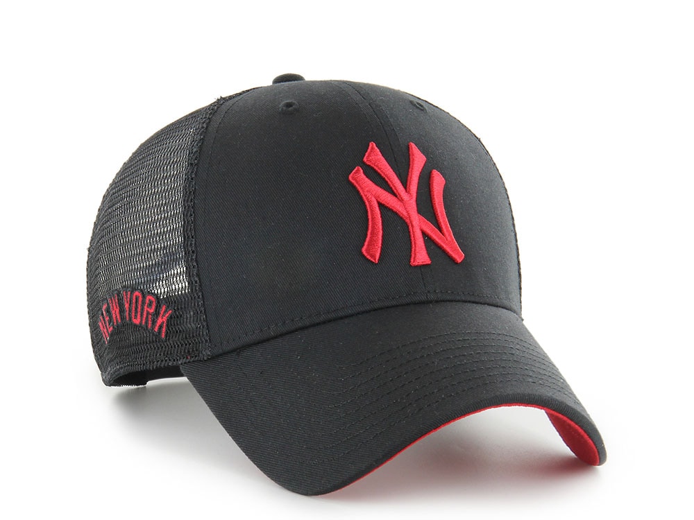 47Brand New York Yankees Black Branson Edition Trucker MVP Snapback Gorra