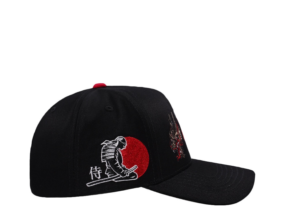 Parallel Union Japan Dragon Samurai Red Sun Black Prime Edition Snapback Gorra