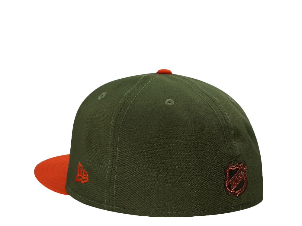 New Era Anaheim Ducks 25th Anniversary Rifle Green Two Tone Edition 59Fifty Fitted Gorra