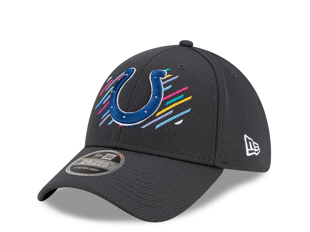 New Era Indianapolis Colts Crucial Catch 2021 9Forty Stretch Snapback Gorra