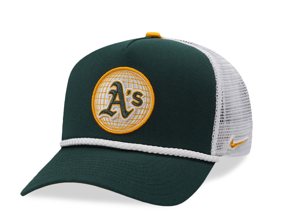 Nike Oakland Athletics Primetime Dri-Fit Rise Green Edition Trucker Snapback Gorra