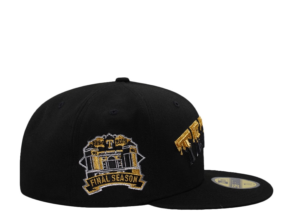 New Era Texas Rangels Final Season Black Prime Edition 59Fifty Fitted Gorra