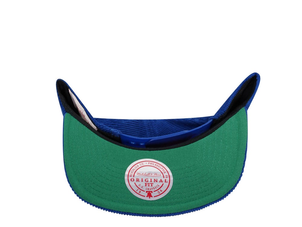 Mitchell & Ness Denver Nuggets Blue Cord Hardwood Classic Snapback Gorra