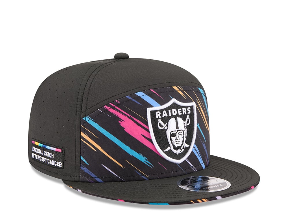 New Era Las Vegas Raiders Crucial Catch 2026 Black Edition 9Fifty Split Panel Snapback Gorra
