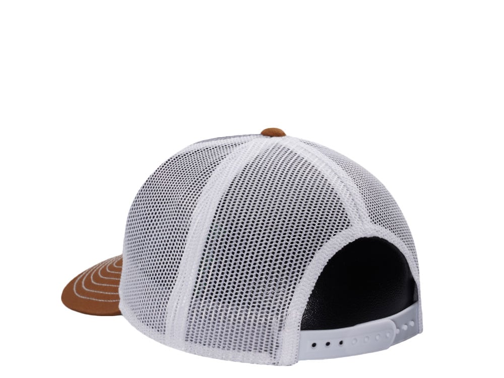 John Deere Patch Gray White Trucker Snapback Gorra