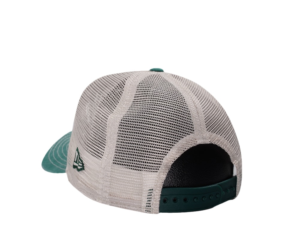 New Era Oakland Athletics Frayed Patch Stone Two Tone Edition 9Forty M Crown A Frame Trucker Snapback Gorra