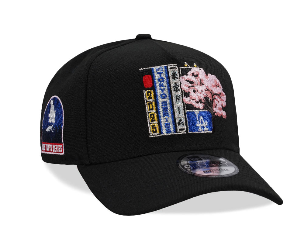 New Era Los Angeles Dodgers Sakura Bloom Black Edition 9Forty A Frame Snapback Gorra