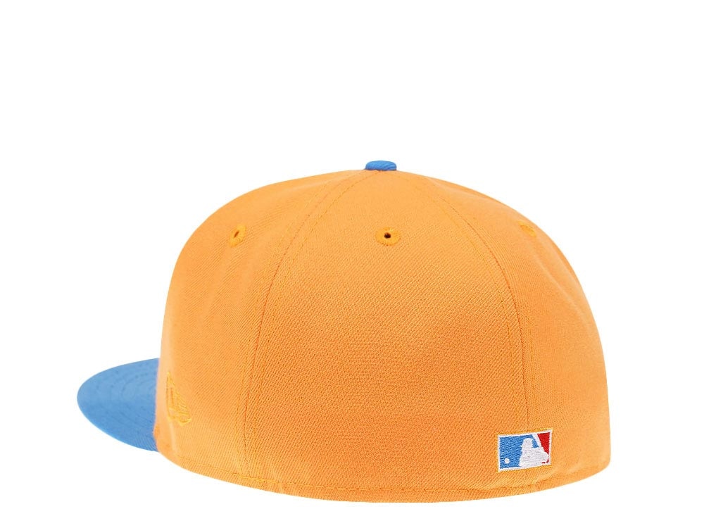 New Era Texas Rangers Khaki 40th Anniversary Iced Mango Two Tone Prime Edition 59Fifty Fitted Gorra