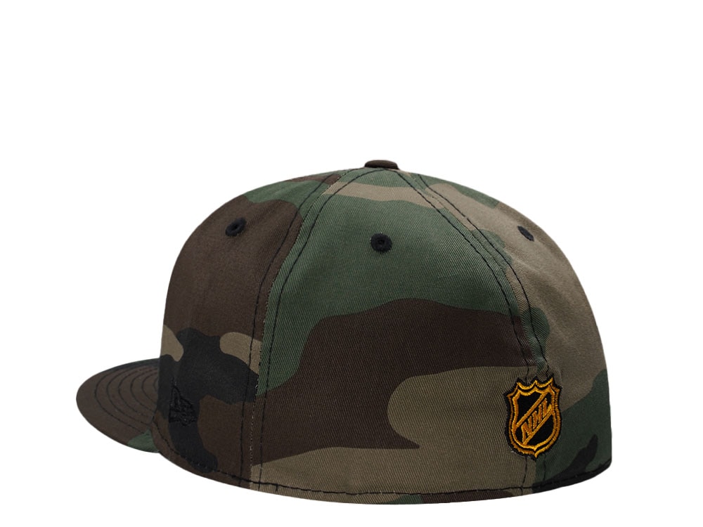 New Era Boston Bruins 50th Anniversary Woodland Camouflage Edition 59Fifty Fitted Gorra