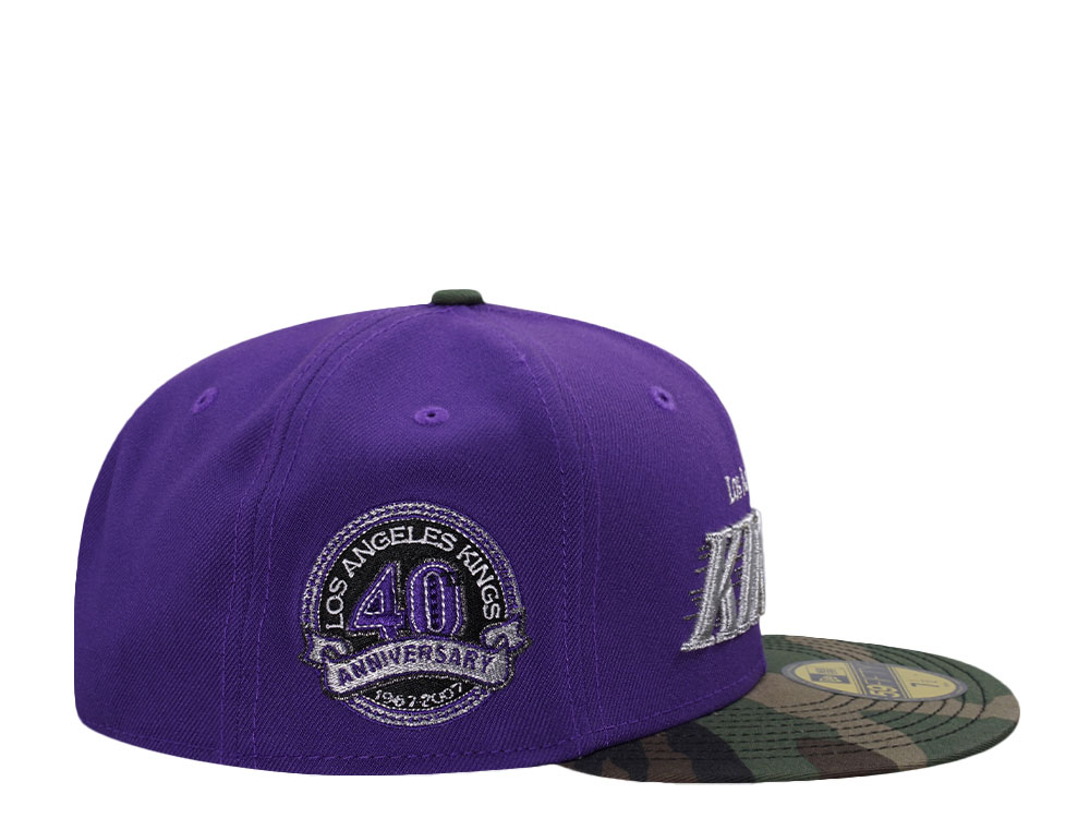 New Era Los Angeles Kings 40th Anniversary Purple Camo Two Tone Edition 59Fifty Fitted Gorra