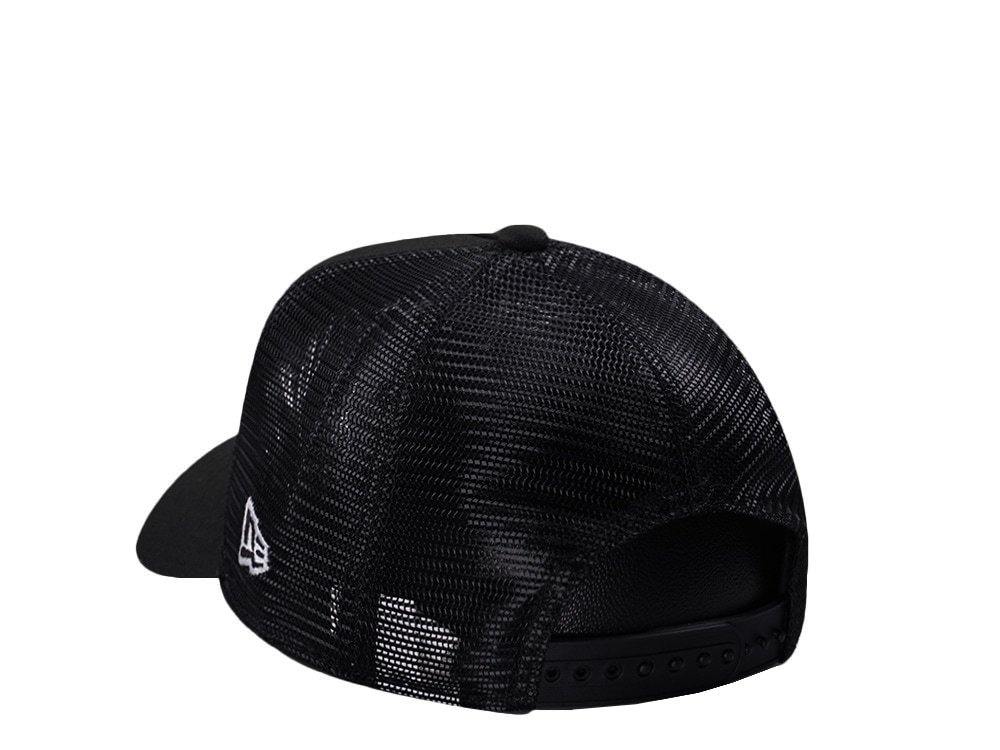 New Era New York Yankees Micro Logo Black Edition 9Forty A Frame Trucker Snapback Gorra