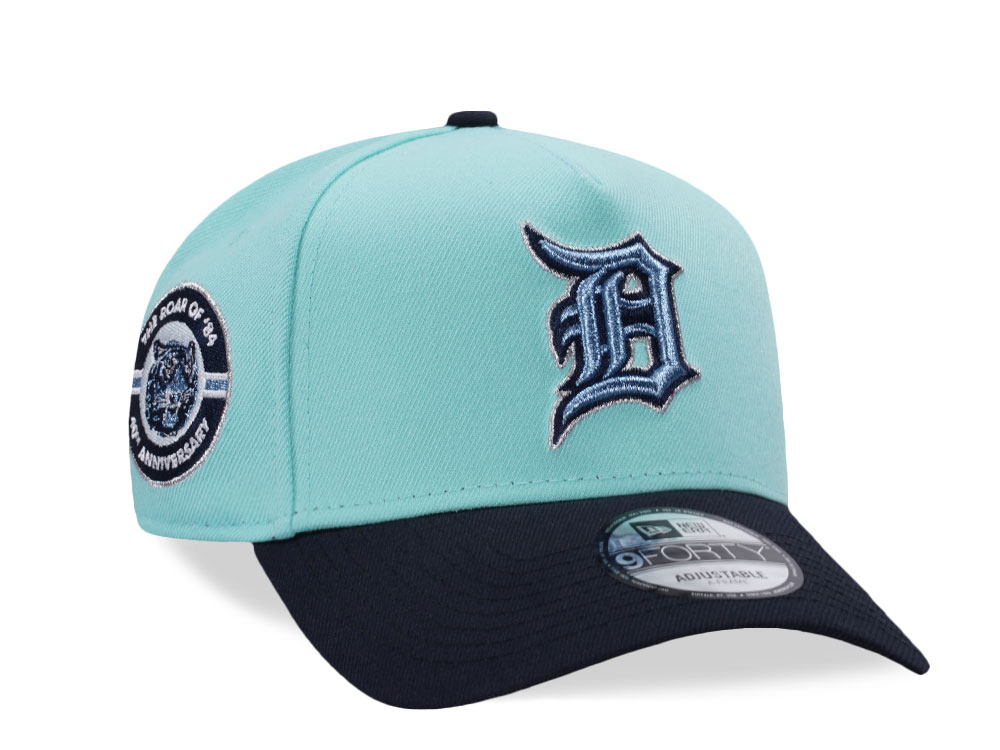 New Era Detroit Tigers 40th Anniversary Glacier Two Tone Edition 9Forty A Frame Snapback Gorra