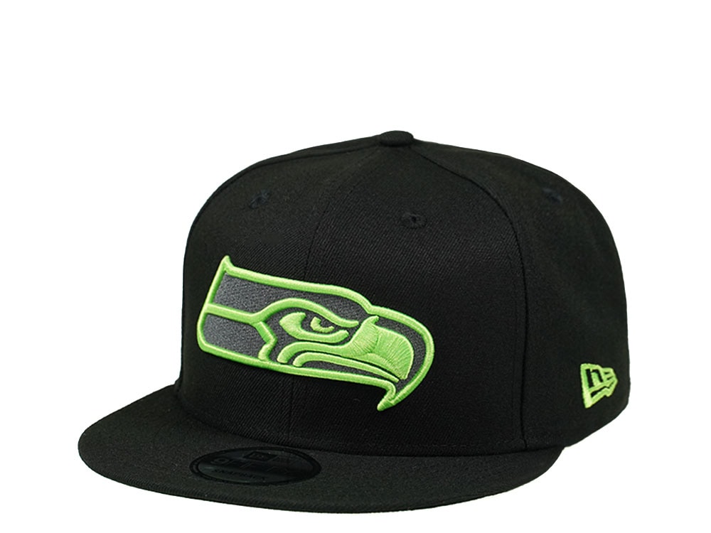 New Era Seattle Seahawks Green on Black Edition 9Fifty Snapback Gorra
