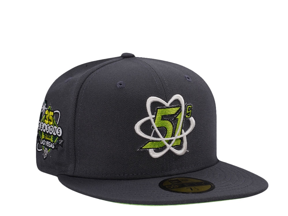 New Era Las Vegas 51s 35th Anniversary Nuked Glow Dark Graphite Prime Edition 59Fifty Fitted Gorra