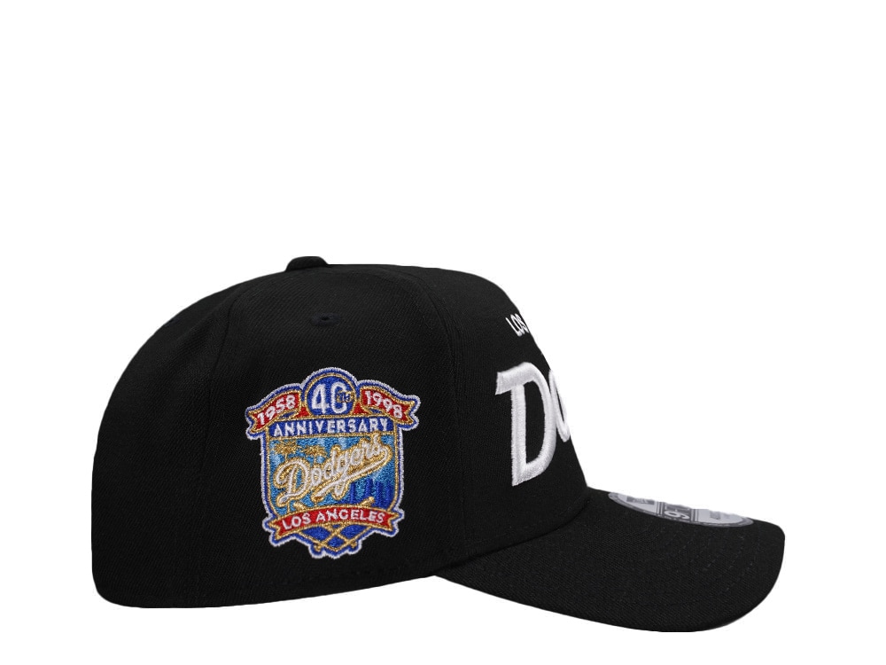 New Era Los Angeles Dodgers 40th Anniversary Black Script Edition 9Forty A Frame Snapback Gorra