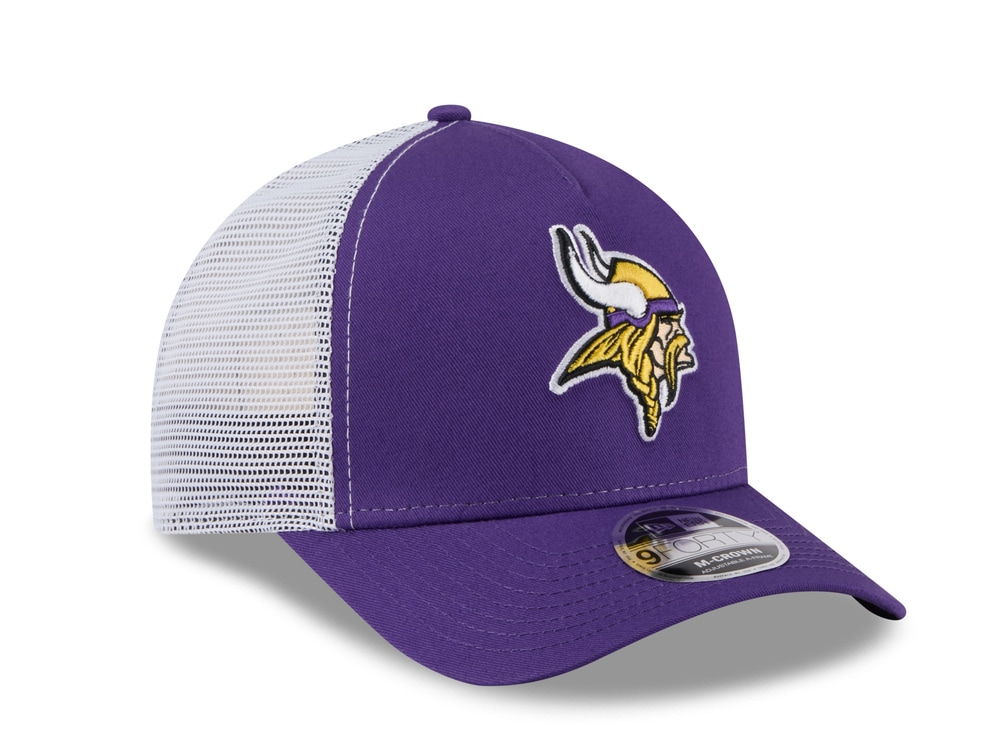 New Era Minnesota Vikings Official Team Color Edition 9Forty M Crown A Frame Trucker Snapback Gorra