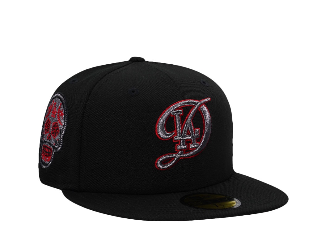 New Era Los Angeles Dodgers Silver Skull Black Prime Edition 59Fifty Fitted Gorra