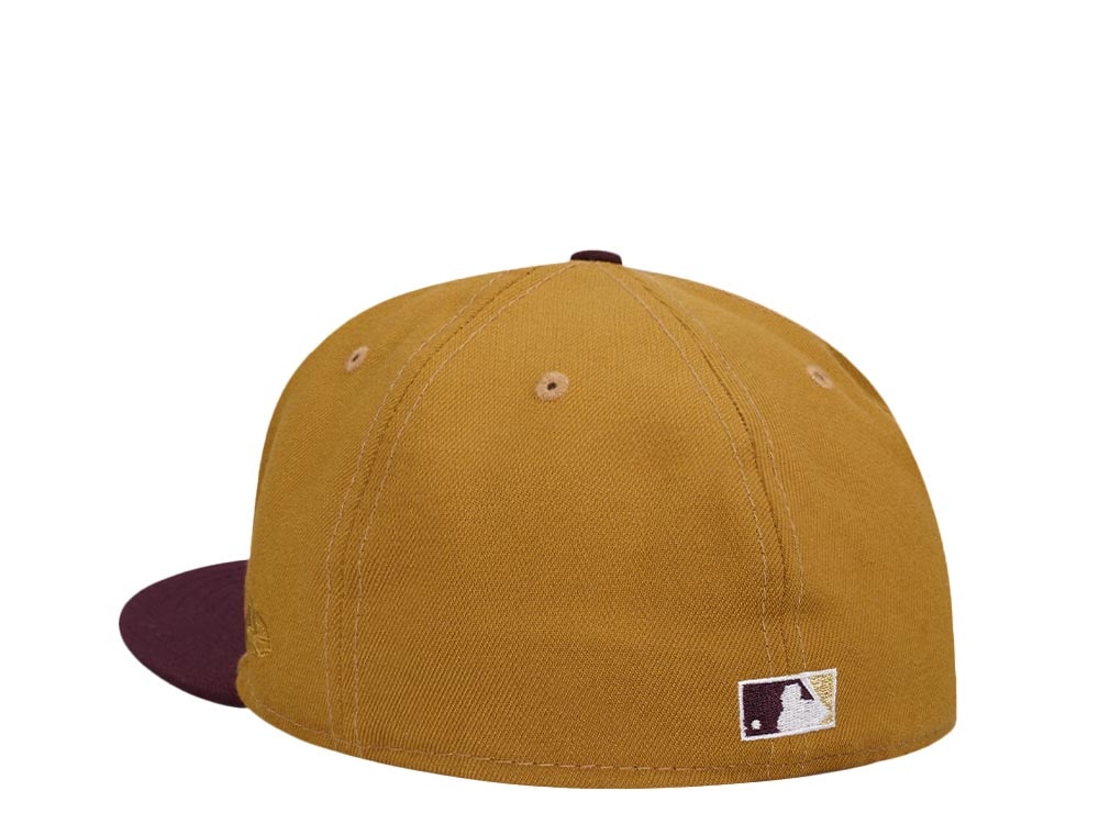 New Era Milwaukee Brewers All Star Game 2002 Old Gold Throwback Two Tone Edition 59Fifty Fitted Gorra