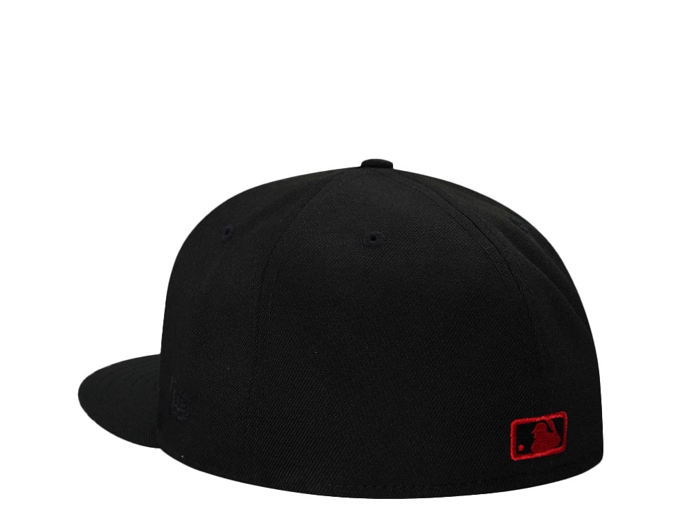 New Era Anaheim Angels 50th Anniversary Blackout Red Edition 59Fifty Fitted Gorra