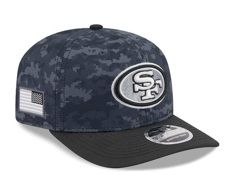New Era San Francisco 49ers NFL Salute to Service 2026 Digi Camo Black 9Seventy Stretch Snapback Gorra