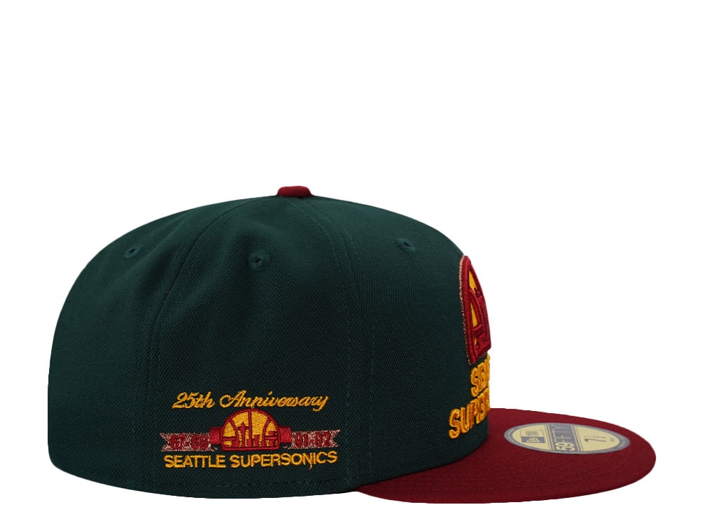 New Era Seattle Supersonics 20th Anniversary Dark Green Two Tone Edition 59Fifty Fitted Gorra