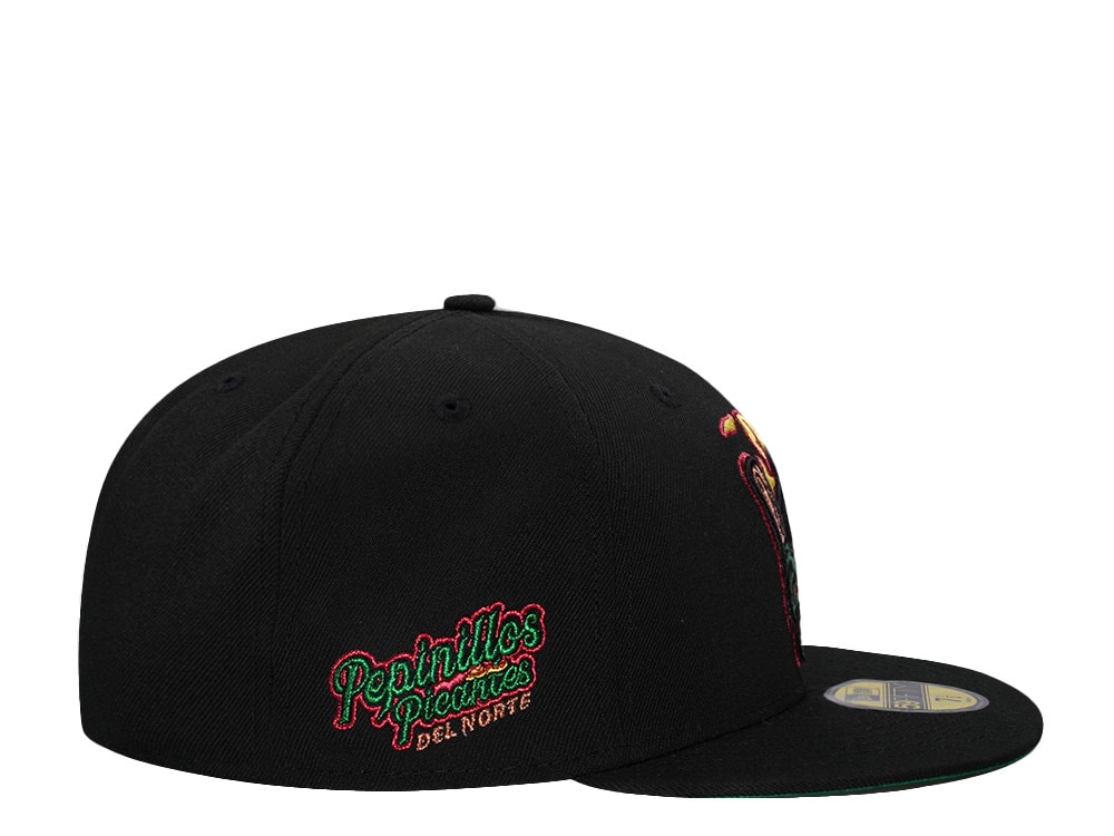 New Era Great Lakes Loons Pepinillos Picantes Black Throwback Edition 59Fifty Fitted Gorra